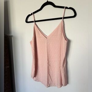 NWOT Express Light Pink V-Neck Spaghetti Strap Tank Top